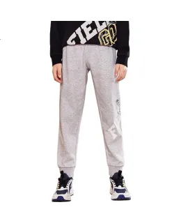 Pantalones de baloncesto para niños 361° con estampado deportivo elástico y tejido de punto para otoño 2025, Gris, Talla 140