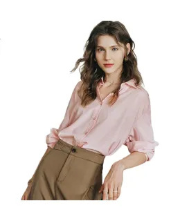 Camiseta Manga Larga Olrain para Mujeres, Blusa de Estilo Oficina de Ajuste Flojo para Primavera y Otoño, Blanca (Segunda Tanda), XL