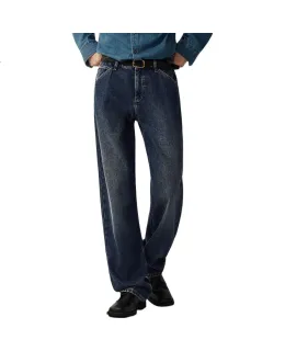 Jeans Semir Senrou | Vaqueros de pernera recta sueltos para hombre, Estilo callejero retro, Pantalones largos de invierno 2025, 109725124110