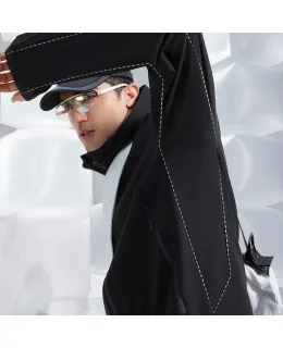 Chaqueta Softshell a Prueba de Viento y Agua Gris Hielo XL Multifuncional con Capucha para Hombre y Mujer de Primavera