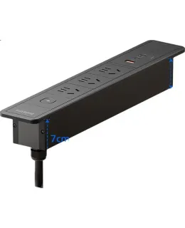 Encajada de pared de oficina Philips para escritorio de juego con diseño cuadrado oculto y panel de alimentación integrado