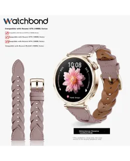 Reloj compatible Watchbond para Huawei Watch GT6 Correa GT5/GT5 Pro Correa de cuero genuino para mujer de 42mm Correa de reloj GT4/Watch5 Accesorio de correa de muñeca de moda de 18mm