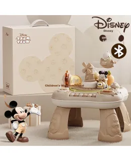 Juego de piano electrónico multifuncional para bebé de Disney 1-3 años Mesa de juego de regalo de cumpleaños para el primer año