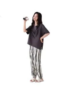 Pijamas de verano para mujer MiiOW 100% algodón peinado de clase A antibacteriano transpirable
