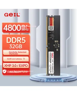 Módulo de Memoria RAM GEIL Jinbang 32GB DDR5-4800 Serie Millennium de Baja Voltaje para Computadora de Escritorio