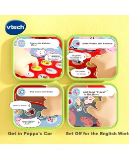 Juguete de aprendizaje bilingue Vtech Nuevo Coche Alfabeto de Peppa Pig para bebés