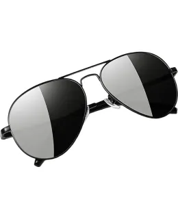 Gafas de sol polarizadas VEGOOS para hombres, estilo clásico de aviador, gafas de estilo ranurado, gafas de sol elegantes