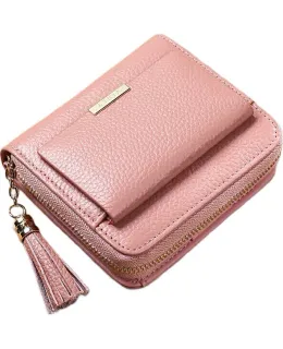 Cartera Corta de Mujer de Cuero de Grano Superior Viney