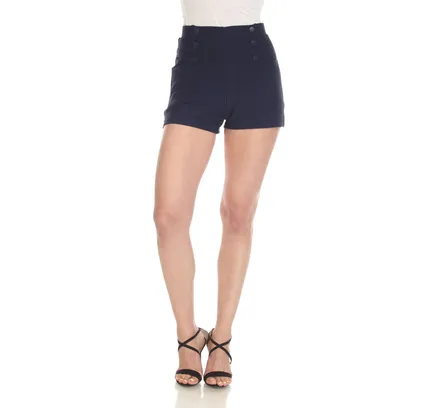 Shorts de mujer a la moda con botones delanteros