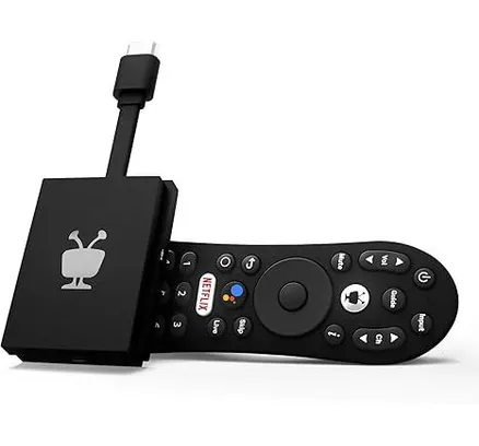 TiVo Stream 4K - Todas las Aplicaciones de Transmisión y TV en Vivo en una Pantalla - 4K UHD, Dolby Vision HDR y Sonido Dolby Atmos - Alimentado por Android TV - Smart TV Conectable, Talla Única