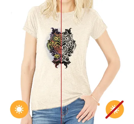 Camiseta de mujer de manga larga - Ornate Owl - Beige por DelSol para mujer - 1 pieza (Pequeño)