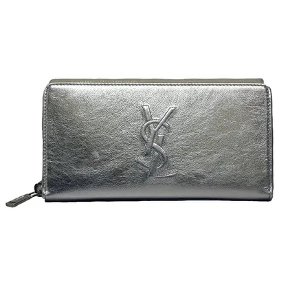 Cartera YSL Belle du Jour de cuero plateado de Yves Saint Laurent