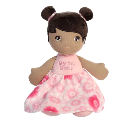 Muñeca de Peluche Elegante ebbaTM 32cm Primera Muñeca Rosa