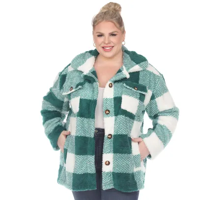 Shacket de Cuadros Plus Size