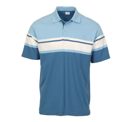 Polo de Manga Corta a Rayas para Hombre Gioberti con Bolsillo en el Pecho