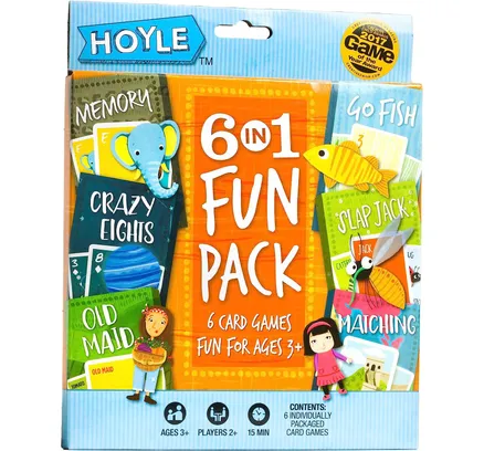 Paquete de Juegos de Cartas para Niños Hoyle 6 en 1 Multijuego
