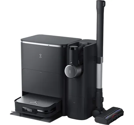 ECOVACS Robotics - DEEBOT X2 COMBO COMPLETO Todo en Uno Robot Aspirador y Mop Automático Giratorio con Cordón, Aspiradora Mano - Negro-OZX2MCP