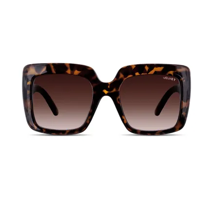 Gafas de Sol Cuadradas para Mujer Gina en Color Tortuga Oscuro - 100% Protección UV - Diseñadas para Mujeres - Diseñadas en los Estados Unidos
