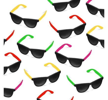 Gafas de Sol de Fiesta Estilo 80's de Big Mo's Toys - Paquete Fantástico de Favores de Fiesta