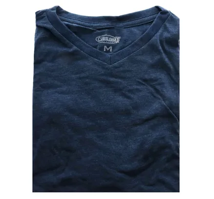 Camiseta de Manga Corta V-Neck de Bambú - Azul Bermejo por Cariloha para Hombre - 1 Pieza (M)