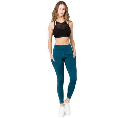 Pantalones de Yoga de Cintura Alta para Mujeres, Pantalones de Entrenamiento, de Yoga, de Carrera con Bolsillos