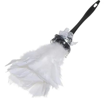 Accesorio de Maid para Pluma de Polvo Skeleteen - Pluma de Limpieza Suave Blanca