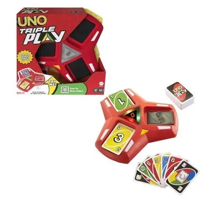 Juego de Cartas Mattel Games - UNO Triple Play