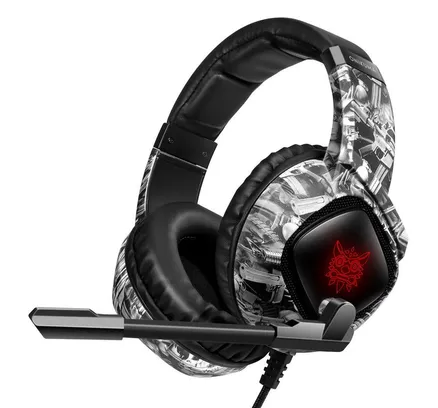 Auriculares de Juego ONIKUMA K19 Camuflaje RGB para Computadora Móvil