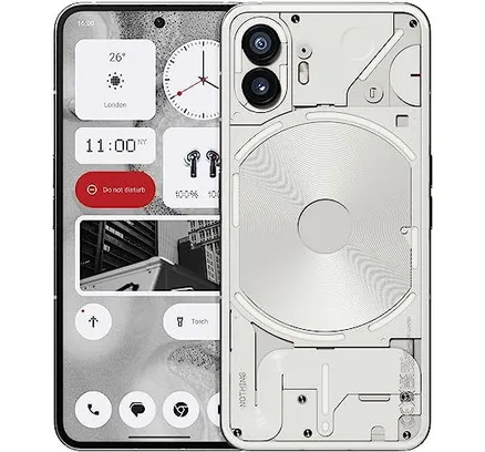 Nothing Phone (2) 5G - 6.7“ LTPO AMOLED Pantalla, 512GB + 12GB RAM, Interfaz Glyph, OS 2.0, Smartphone Android Desbloqueado - Versión Internacional/Global (Blanco)
