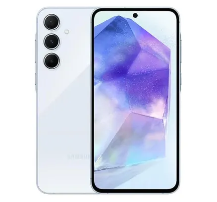 Samsung Galaxy A55 5G A556E 128GB Dual-SIM GSM Desbloqueado Android Smartphone (Versión Internacional) - Azul Hielo Increíble