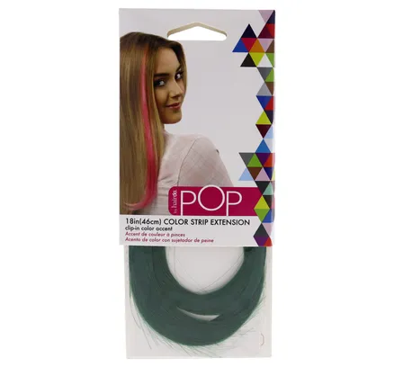 Extensión de Tira de Color Pop - Vestido de Fiesta Verde por Hairdo para Mujeres - Extensión de Cabello de 18 Pulgadas