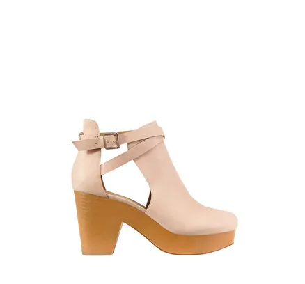 bota de clog de plataforma Belle & Bloom para mujer Fearless en rosa