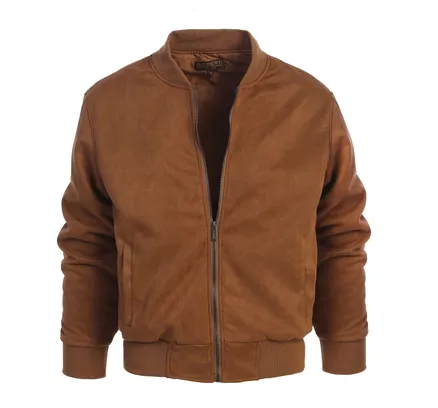 Chaqueta de bombardero de gamuza sintética para hombre Gioberti con acolchado interior cálido y ligero