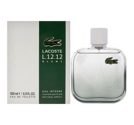 Lacoste Eau De L.12.12 Blanc Eau Intense por Lacoste para Hombres - 3.3 oz EDT Spray