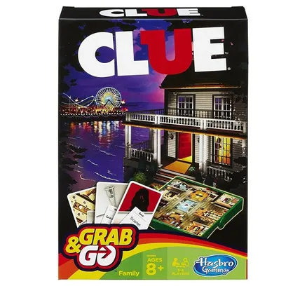 Juego de Clue Grab and Go de Hasbro (Tamaño de Viaje)