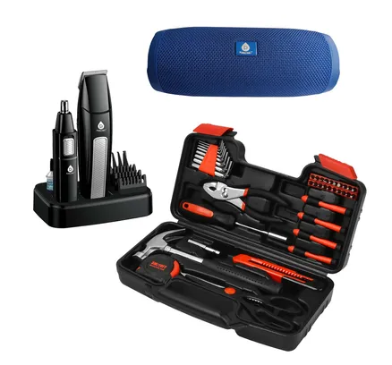 Paquete Masculino Ultimate - Kit de Herramientas, Altavoz Inalámbrico y Set de Aseo para la Excelencia Diaria