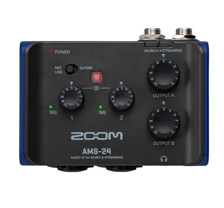 Interfaz de audio USB Zoom AMS-24 2x4 para música y transmisión