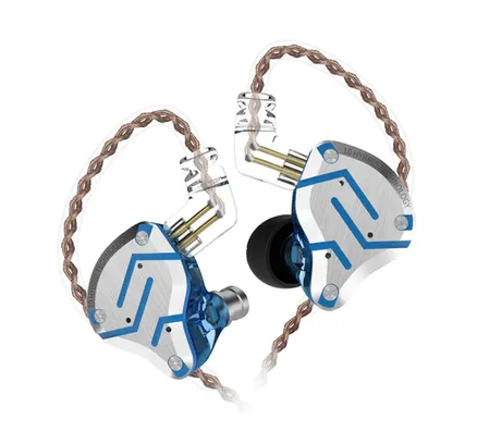 Auriculares Intrauditivos KZ ZS10 Pro 3.5mm con Cable 1DD+4BA HiFi Music Earphone Deportivo con Cable 2pin Desmontable