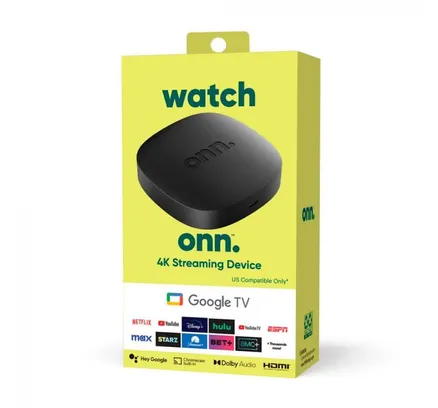 Dispositivo de transmisión de TV 4K de onn. Google