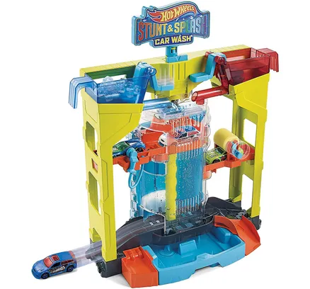 Hot Wheels Mattel Stunt & Splash Lavadero de Coches de Acrobacias