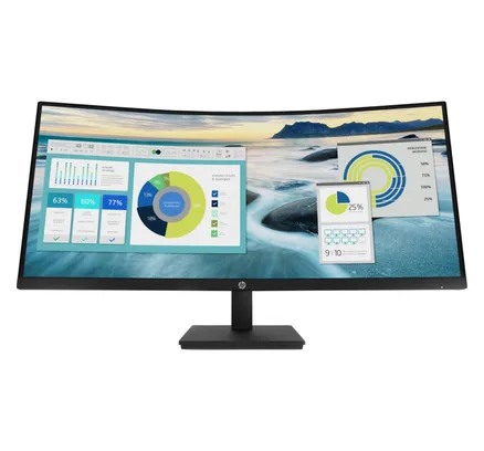 Monitor HP 34" 100 Hz VA UWQHD 5 ms (GTG) 3440 x 1440 (2K) HDMI, DisplayPort, USB-C Altavoces Integrados Curvado P34hc G4 21Y56AA#ABA