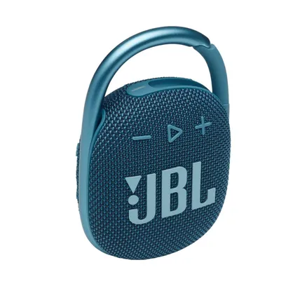 Altavoz Bluetooth Portátil JBL Clip 4, Sonido Grande y Bajo Contundente, Mosquetón Integrado, IP67 Resistente al Agua y Polvo, 10 Horas de Reproducción, Altavoz para Hogar, Exterior y Viajes (Azul)
