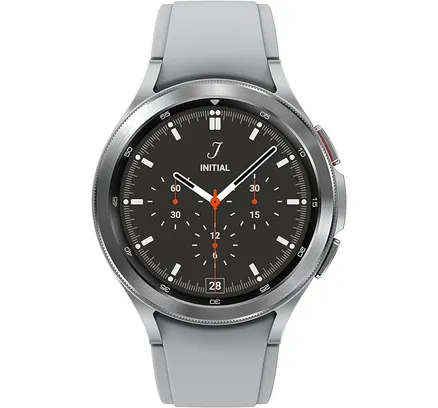 SAMSUNG Galaxy Watch 4 Clásico 46mm Smartwatch con Monitor ECG para Salud, Fitness, Carrera, Ciclos de Sueño, GPS Detección de Caídas, Bluetooth, Versión EE.UU., Plateado