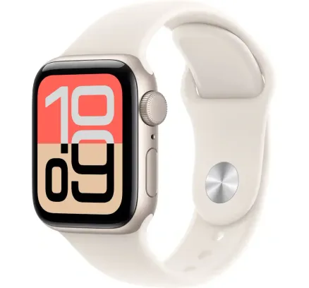 Apple Watch SE 3 GPS 40mm Caja de Aluminio Estelar con Correa Deportiva Estelar - S/M