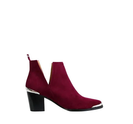 Bota de Tobillo Austin de Ante Suave para Mujer Belle & Bloom en Merlot