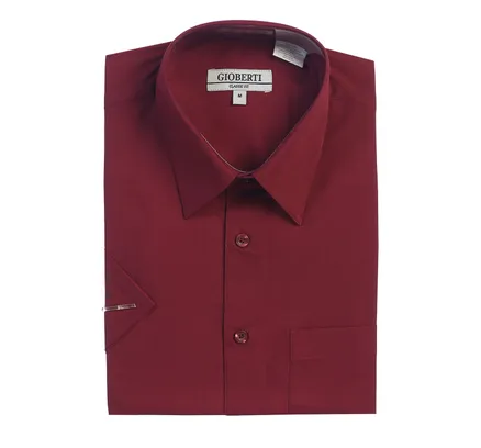 Camisa de Hombre de Manga Corta Sólida Gioberti