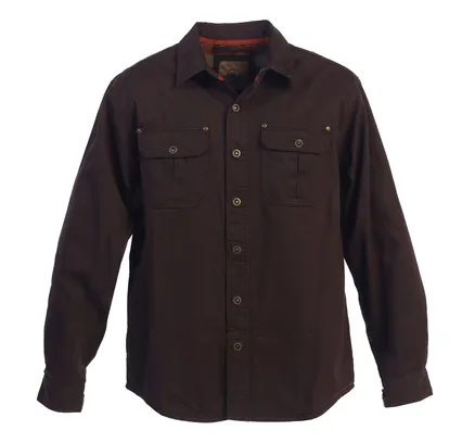 Chaqueta de Algodón Cepillo Suave y Suave de Twill para Hombres Gioberti con Forro de Flanela