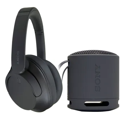 Auriculares Inalámbricos Sony con Cancelación de Ruido Over-Ear WH-CH720N + Altavoz Bluetooth Portátil Sony XB100 (Negro)
