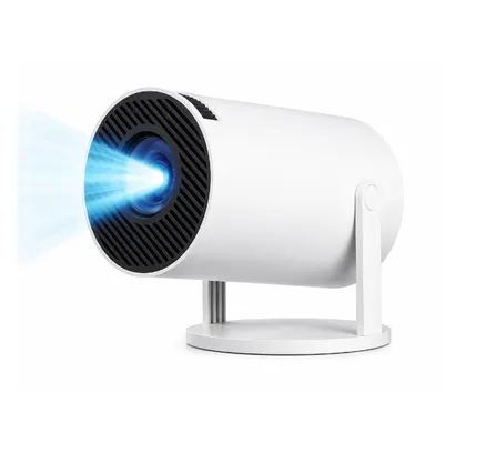 Proyector LED Inteligente Compacto – Proyector Portátil HD 720P con Espejo de Pantalla Inalámbrica, Wi-Fi, Bluetooth y Altavoz Integrado
