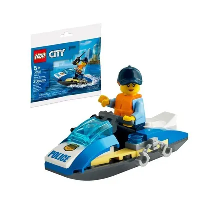 Conjunto de Juguete de Moto Acuática de Policía de Ciudad LEGO® 30567 (33 Piezas)